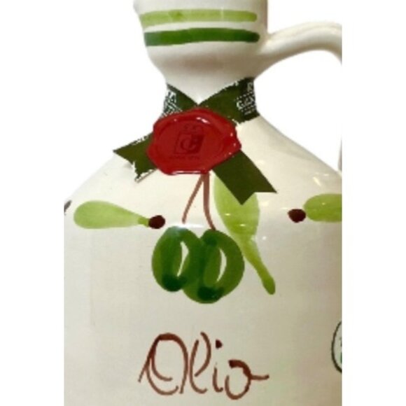 SET 2 VTG Galantino Extra Virgin Olive Oil Jug RARE TRANI CATHEDRAL + Olio-Empty - Picture 8 of 16